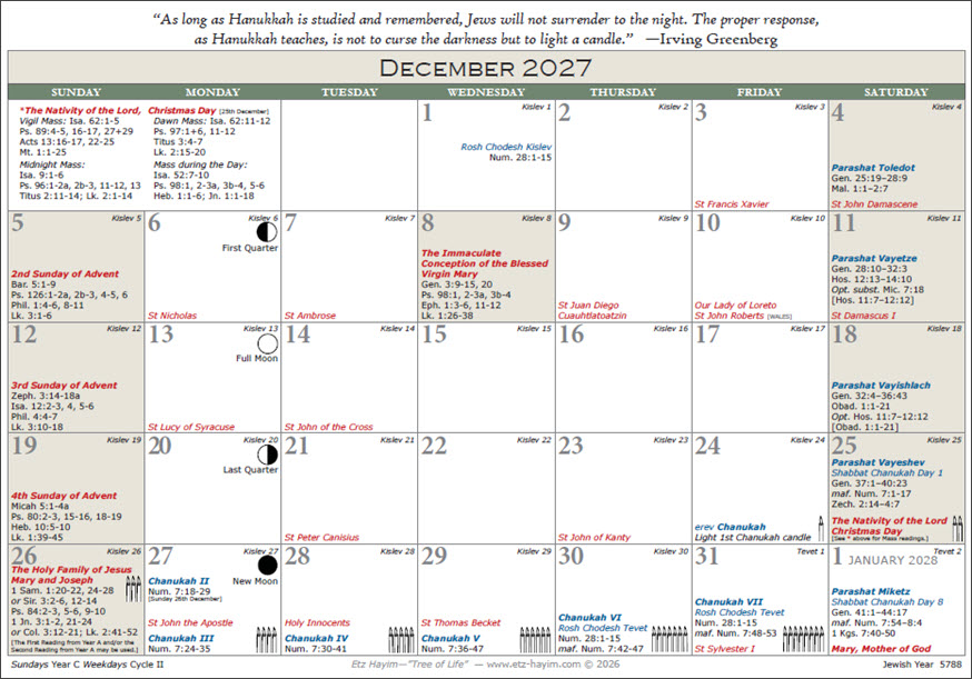 Calendar sample page